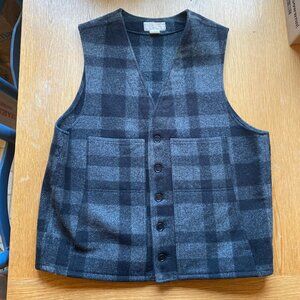 Vintage Filson Buffalo Check Wool Vest XL
